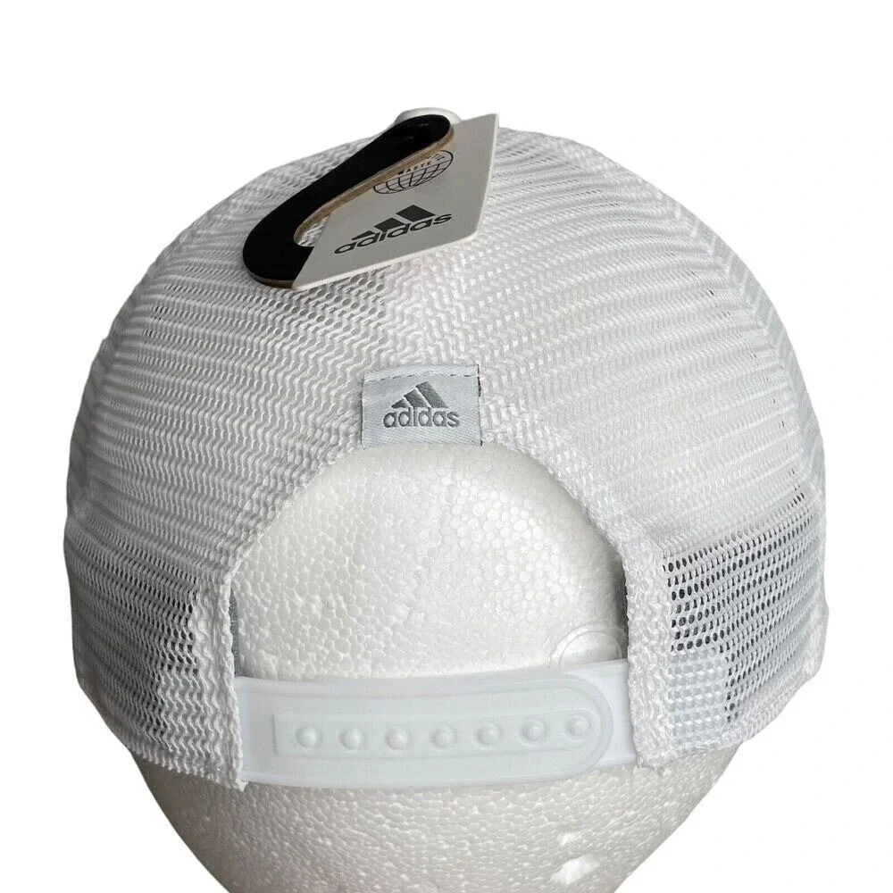 Adidas Women White Mesh Trucker Hat Aeroready Mesh Baseball Cap Golf tennis‎ NWT